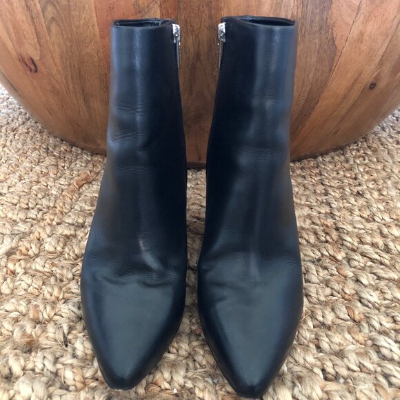 Black Vince Camuto Booties, Pointed Toe, Size 8 1/2M, Heeled - Picture 1 of 13